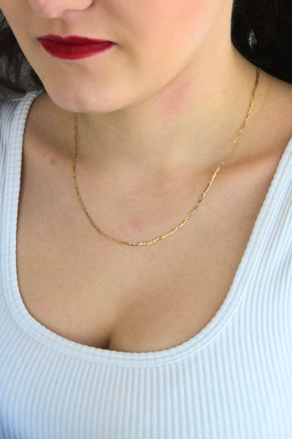 Złoty łańcuszek Figaro 585 – 45 cm, 1 mm (2).jpg